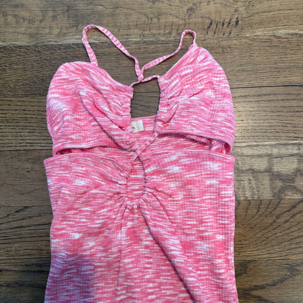 Pink and White Patterned dress size small - Picture 6 of 7